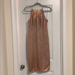 Adrianna Papell Rose Gold Cocktail Dress